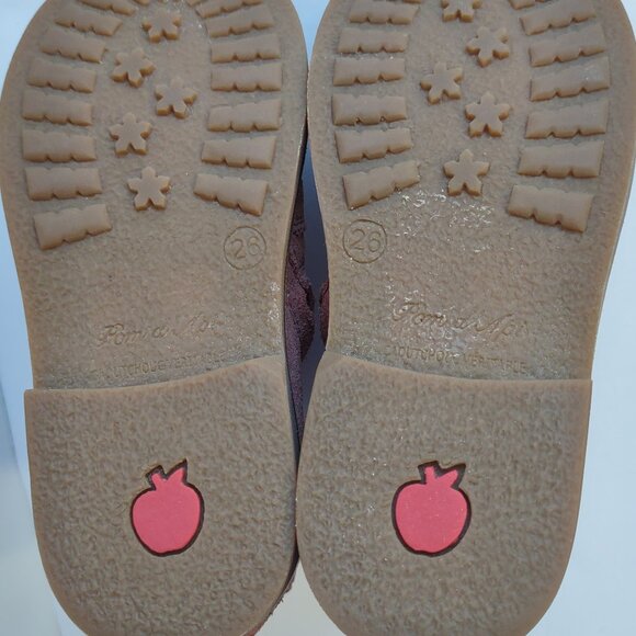 Pom d'Api Girl Suede Leather Boots/Bootie Embroidered Flowers EU Size 26~US 9.5 - Picture 11 of 12